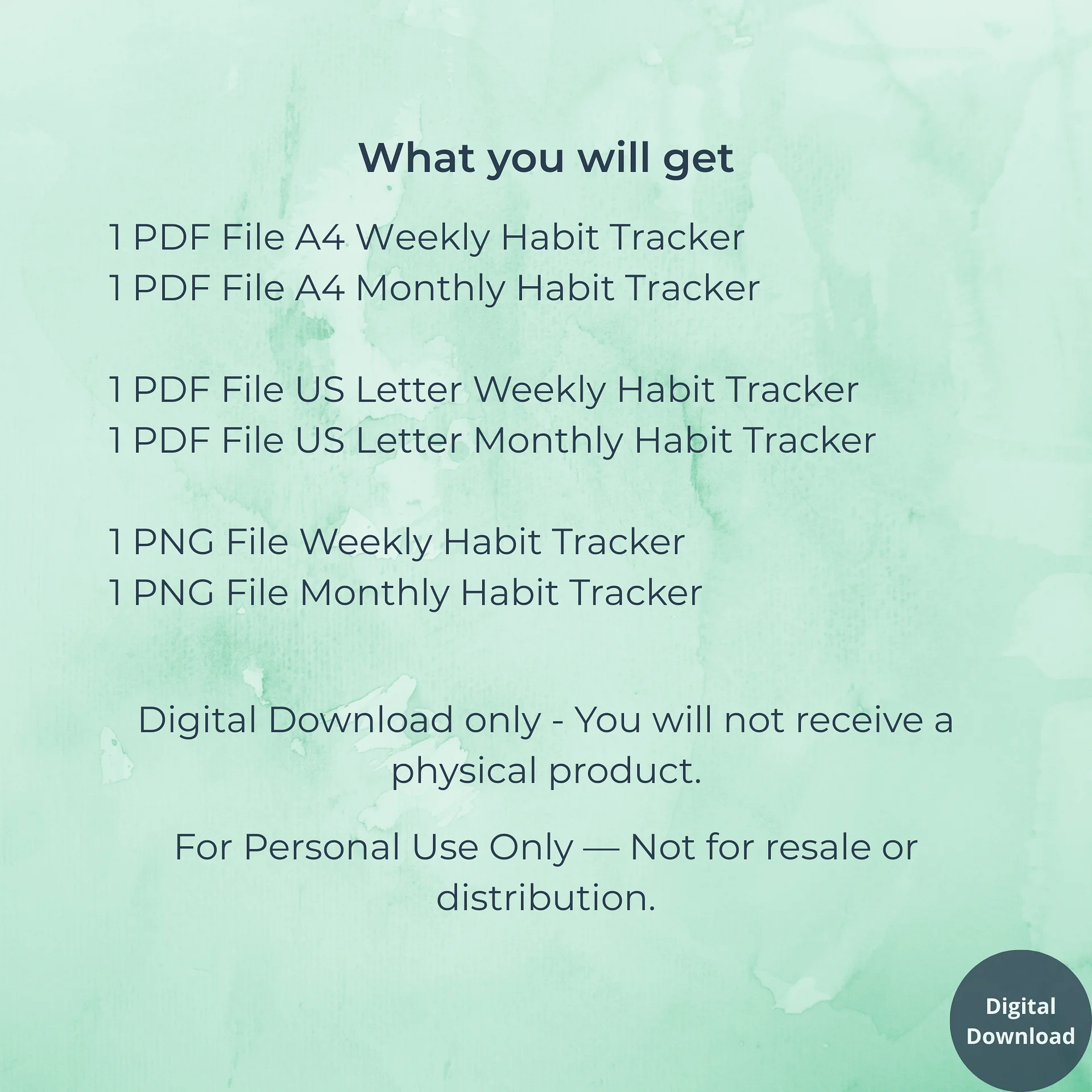 Weekly & Monthly Habit Set product image (8)