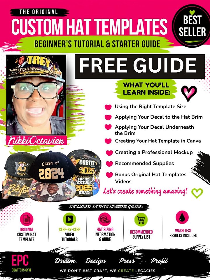 Free Custom Hat Templates Beginner's Tutorial and Starter Guide product image (1)