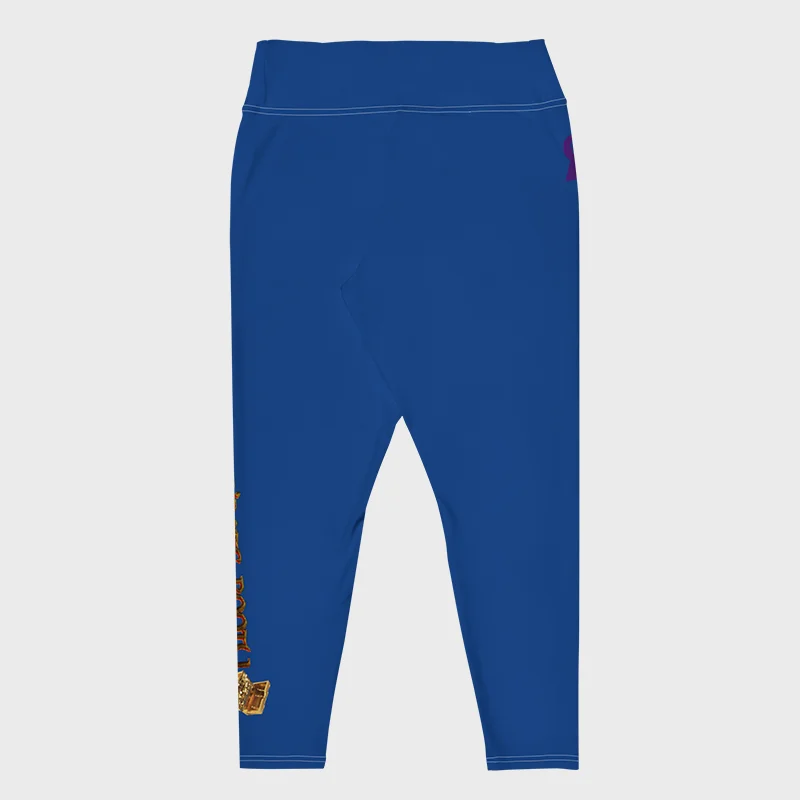 Blue All-Over Print Plus Size Leggings copy product image (2)