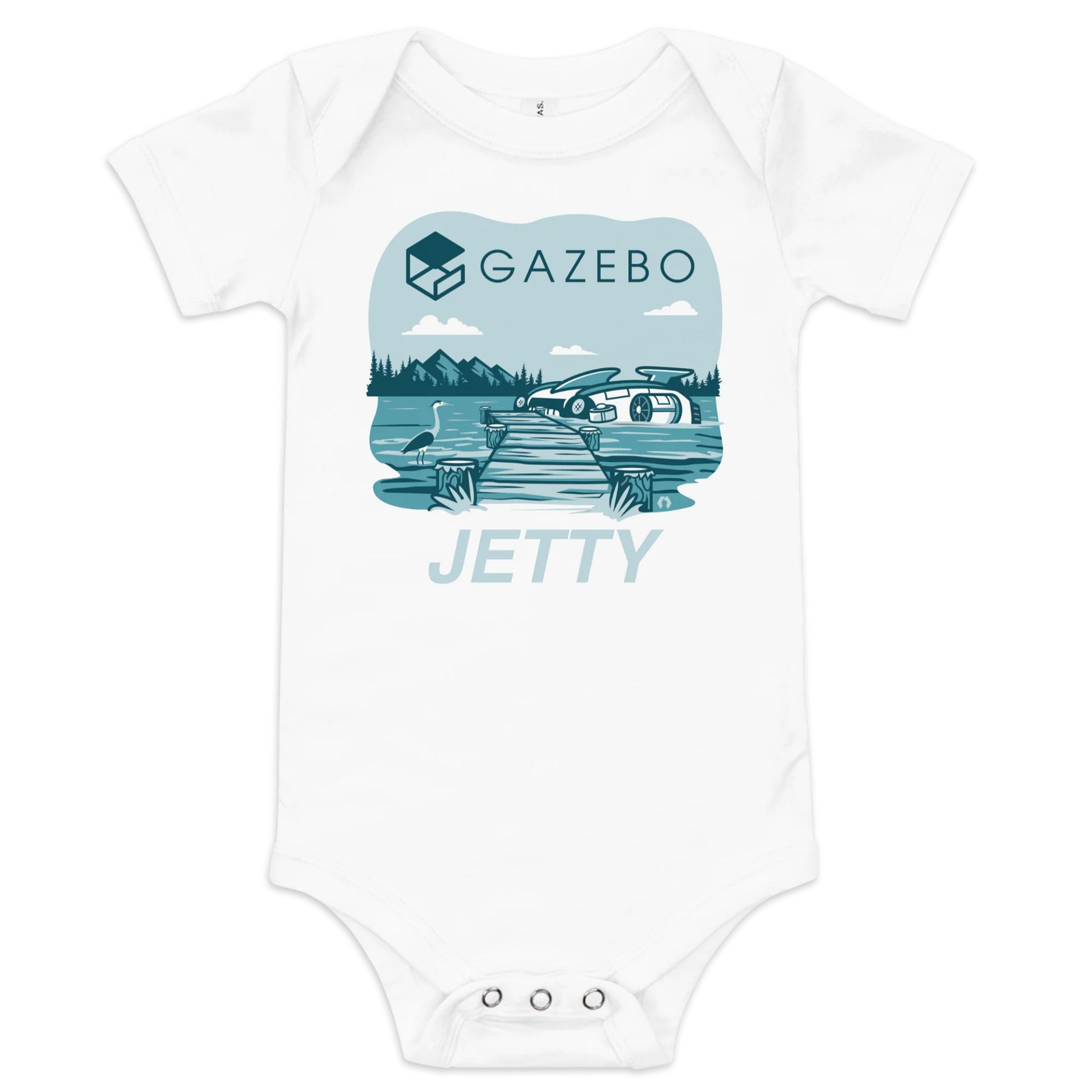 Gazebo Jetty baby onesie product image (1)