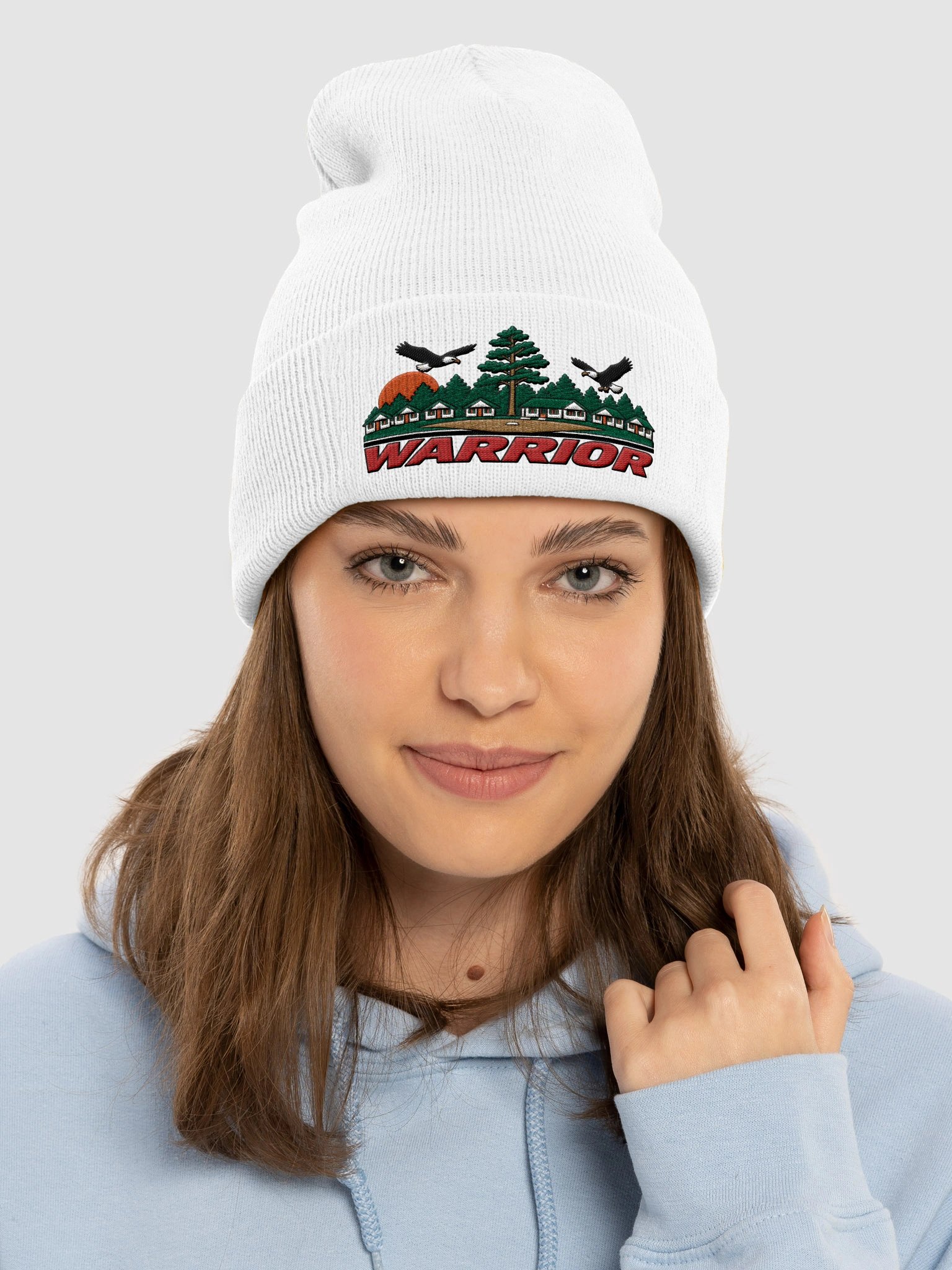 Warrior Long Beanie (White) product image (3)