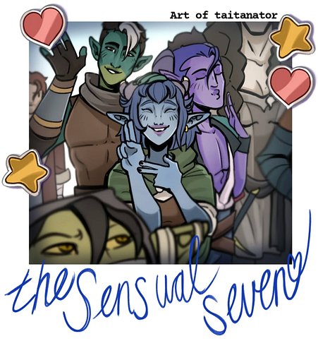 The Sensual Seven 😌 Postcards designs i made that is like if Jester took them ! Yall I had so much fricken fun creating these...
