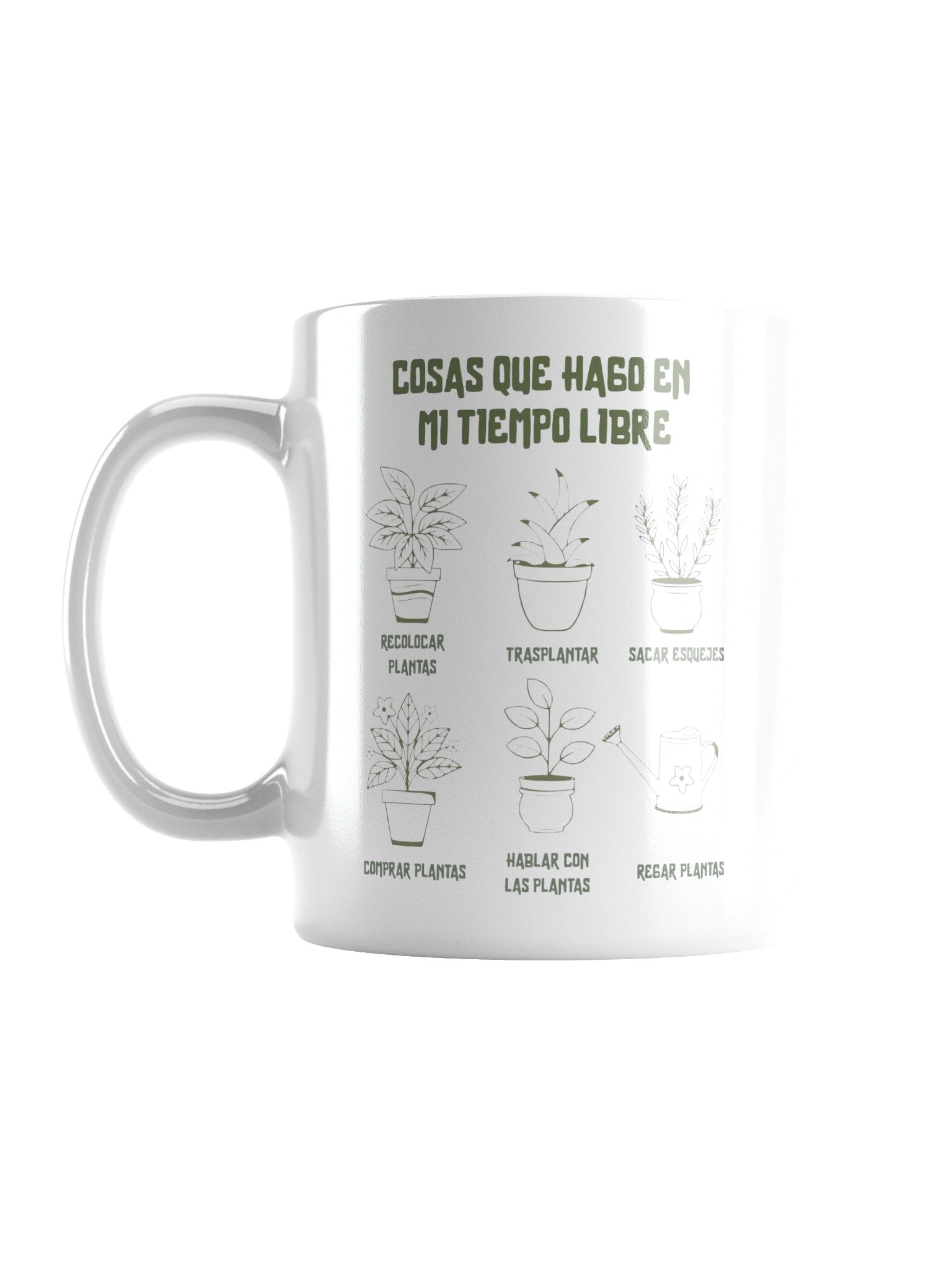 Taza Cosas que Hago en Mi Tiempo Libre | Taza Divertida de Plantas | Regalo Original para Amantes de la Jardinería product image (1)