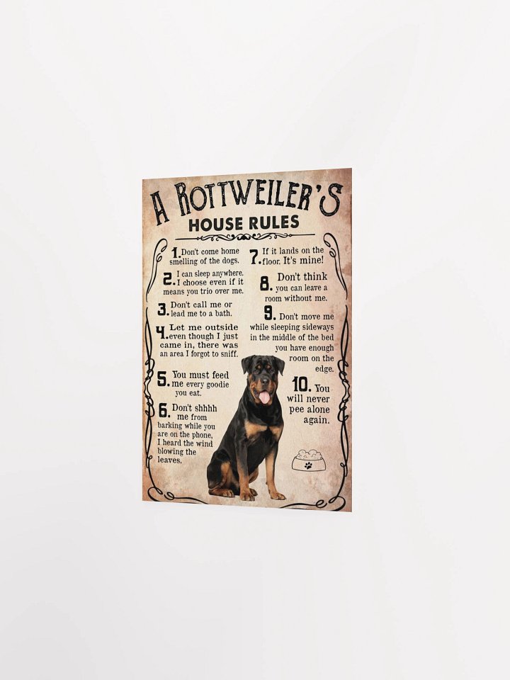 Rottweiler's House Rules Poster product image (6)