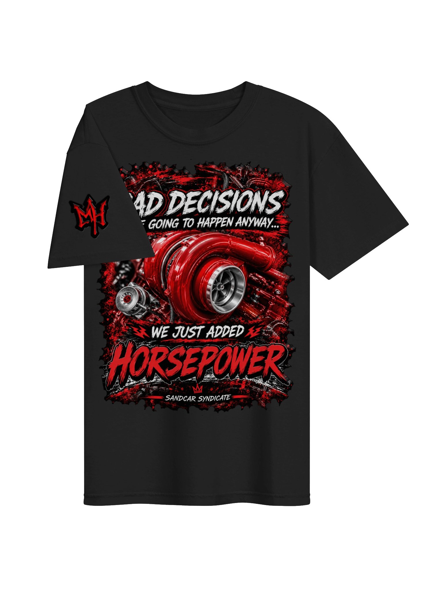 Sandcar Syndicate #3 – Bad Decisions & Horsepower Glamis Tee product image (4)