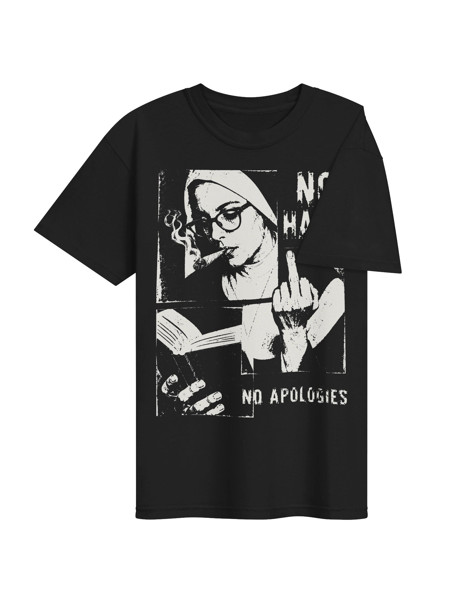 No Halo. No Apologies. // Nun // Heavyweight Vintage Graphic Tee product image (5)