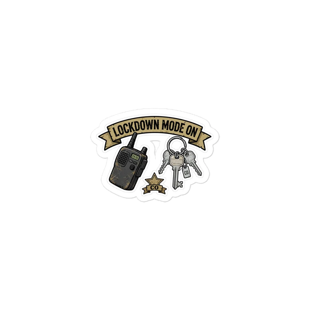 LOCKDOWN MODE ON Walkie-Talkie Sticker product image (1)