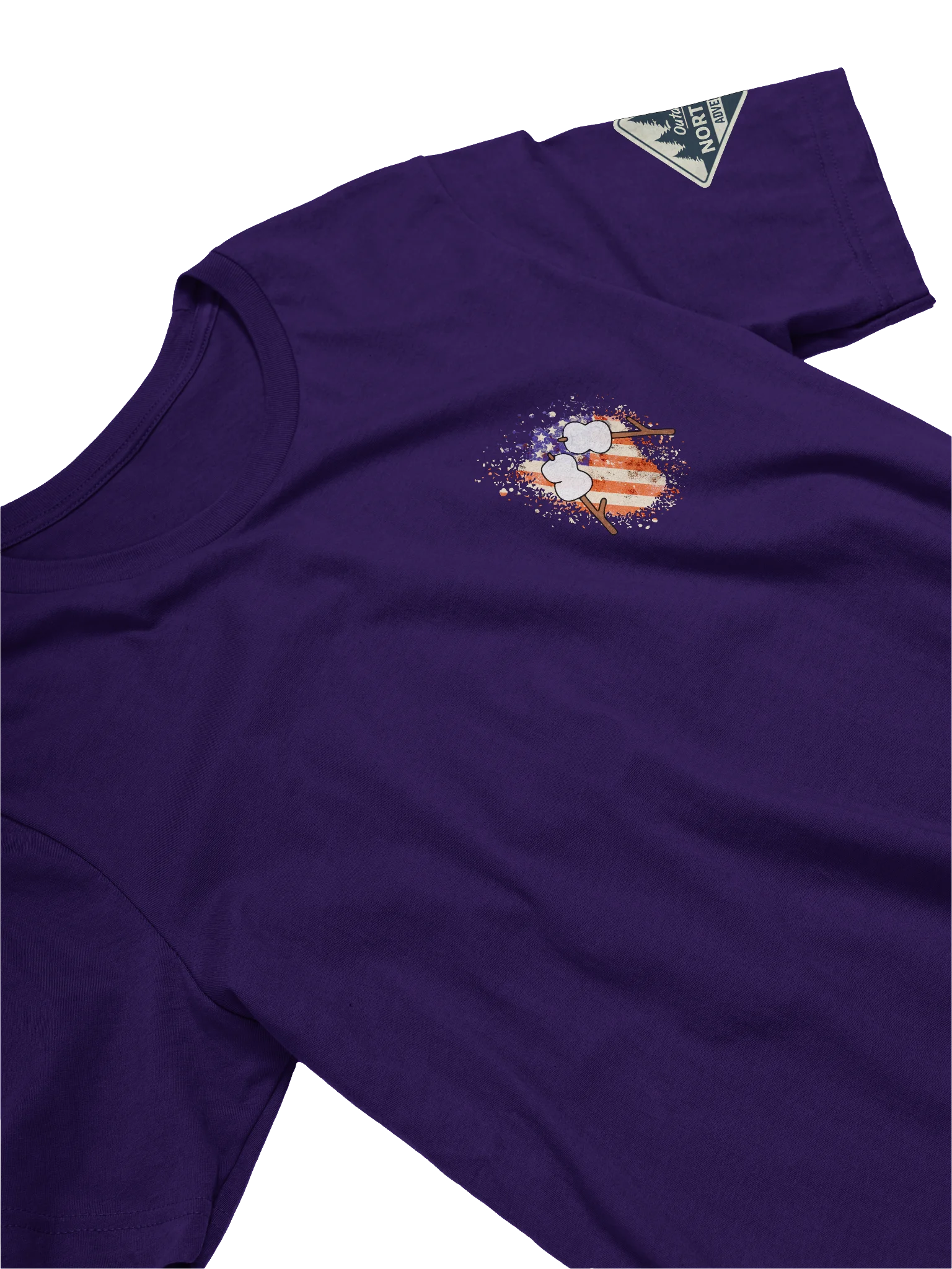 Stars, Stripes & Campfire Nights – Patriotic Northwoods T-Shirt product image (3)