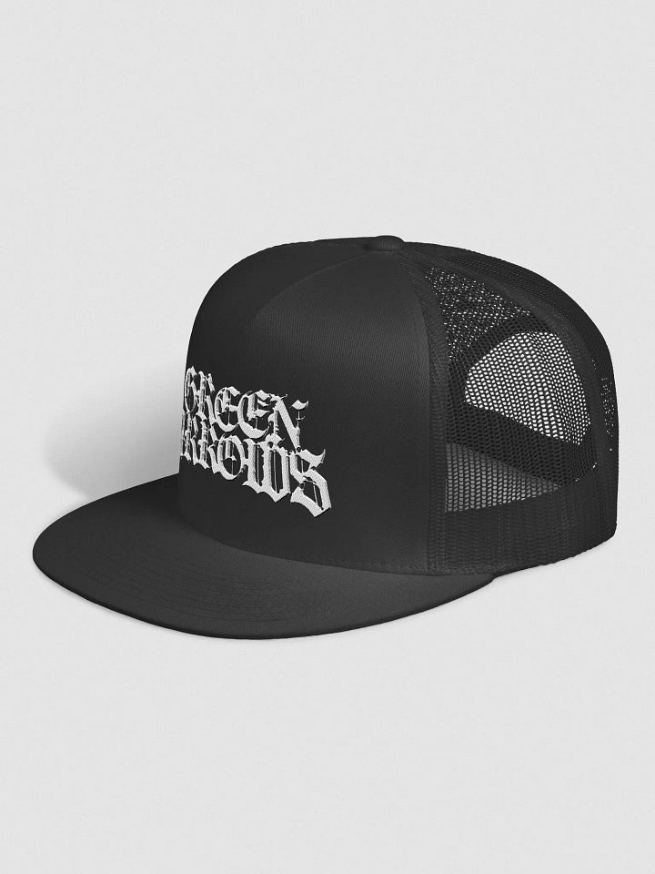 Green Arrows trucker cap - white script product image (2)