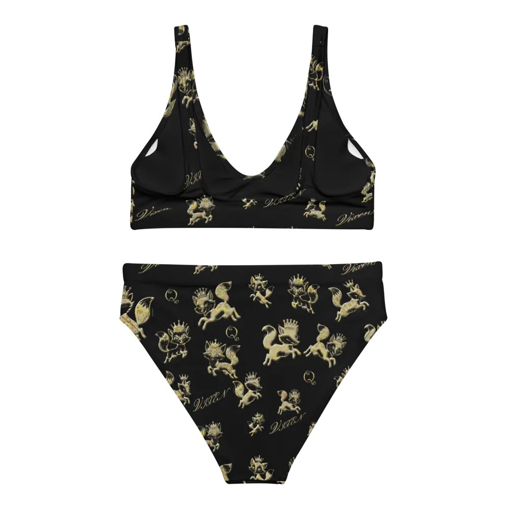 Vixen Queen Golden Vixen High Wasted black Bikini product image (4)