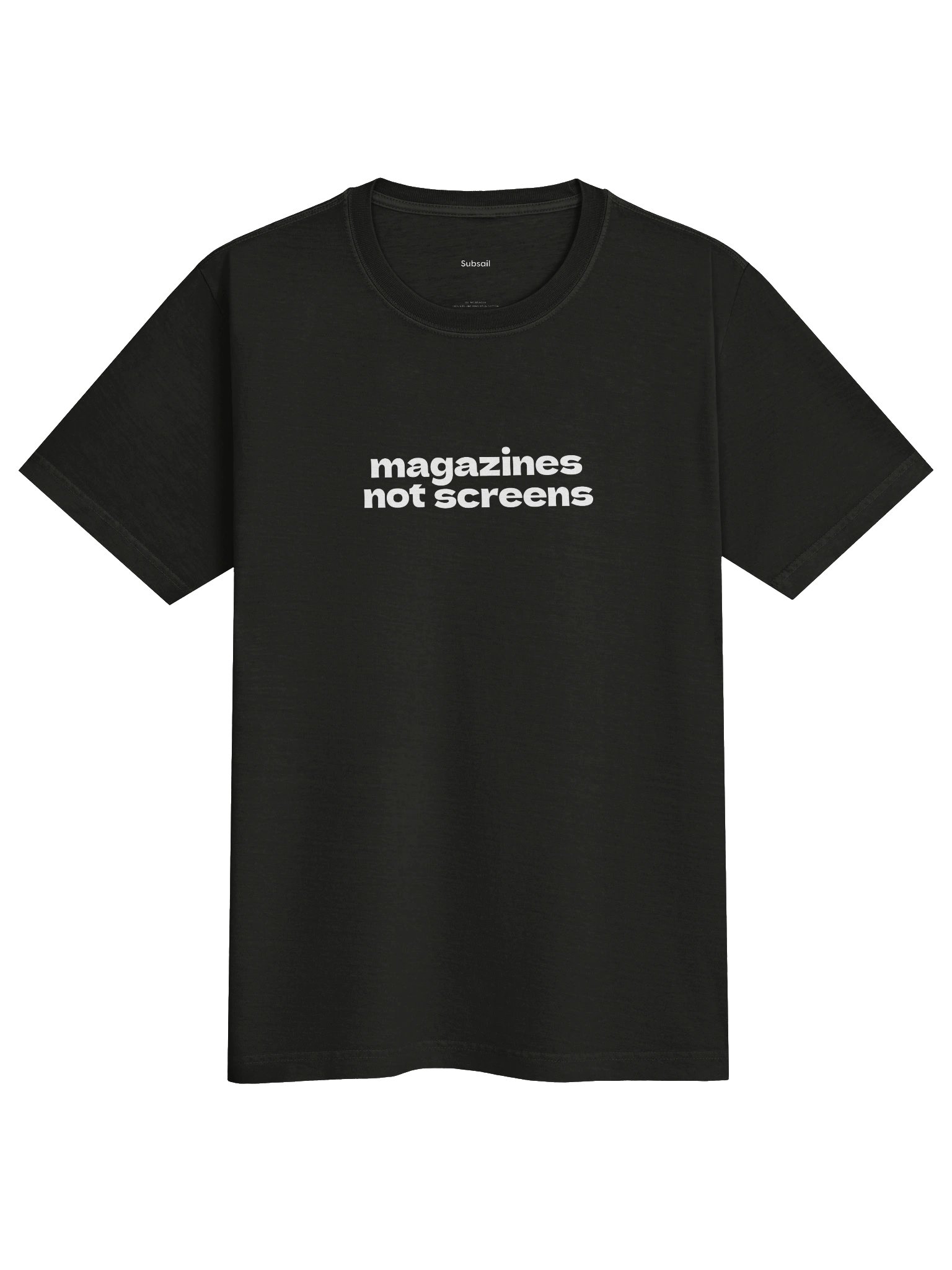 magazines not screens regular tee product image (1)