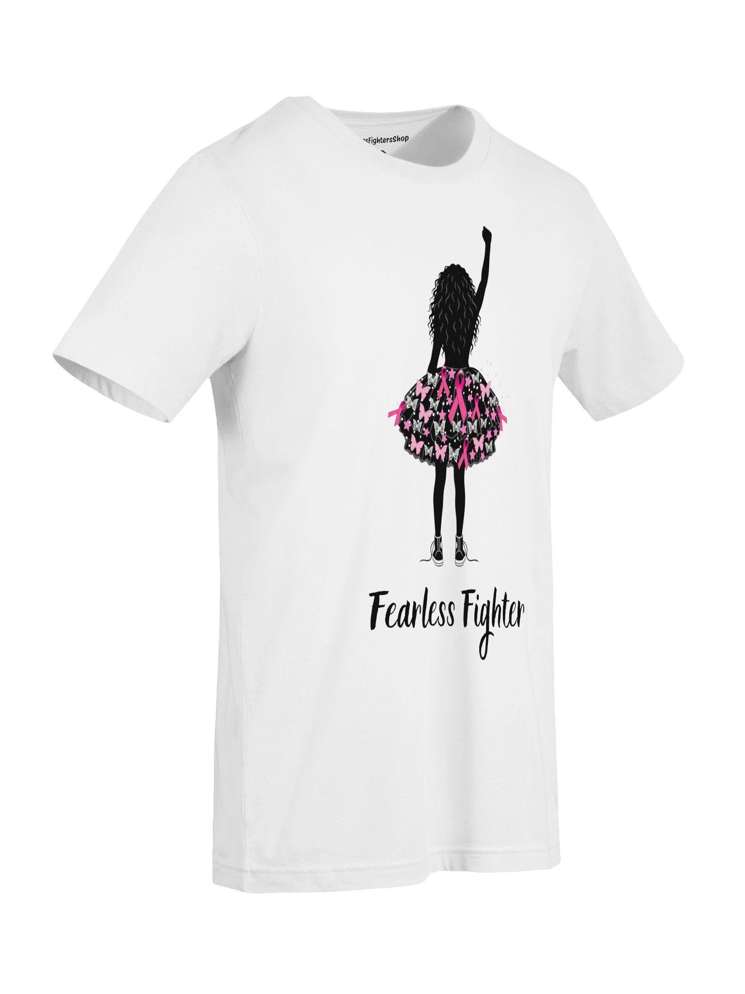 Breast Cancer - Fearless Fighter Unisex T-Shirt [white] product image (3)