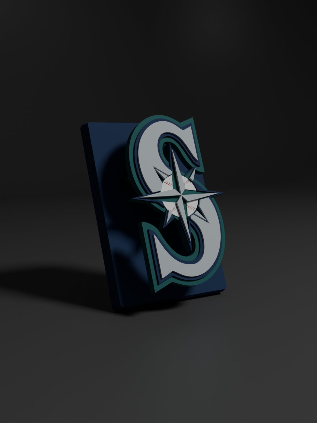 Seattle Mariners 3D Printed Floating Logo Sign (Digital File Only) product image (1)