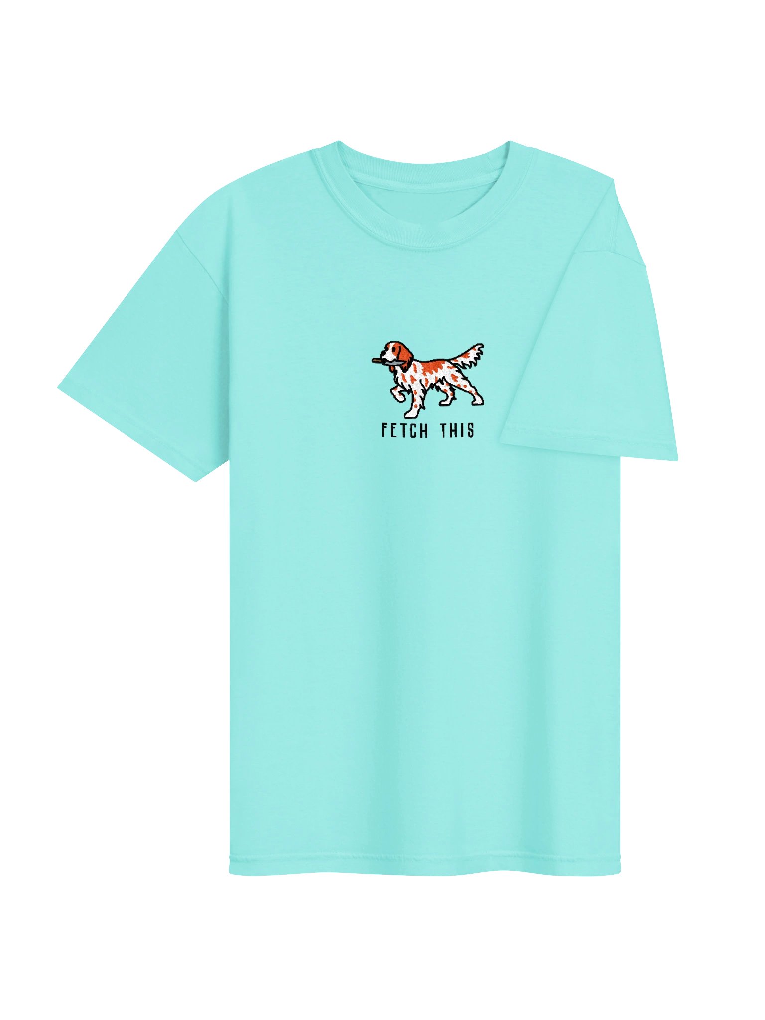 Fetch This Funny Chibi-Style Embroidered T-Shirt for English Setter(Orange Belton) Owners product image (94)