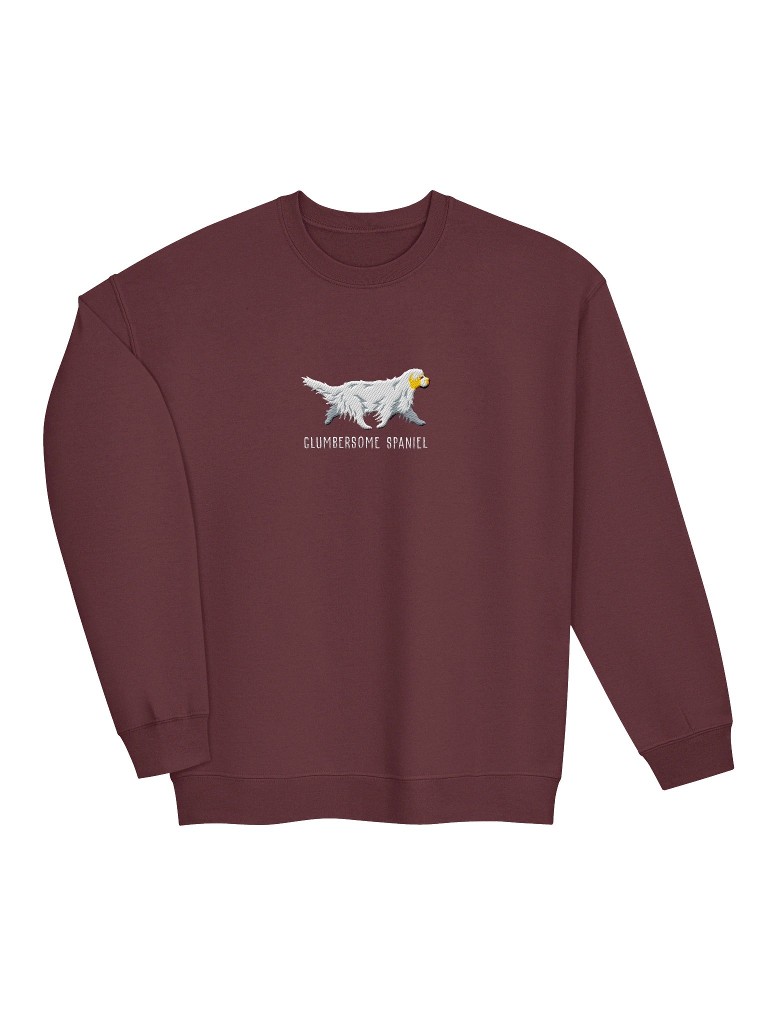 Clumbersome Spaniel Sweatshirt (Embroidered) of a Clumber Spaniel(Lemon & White) product image (6)