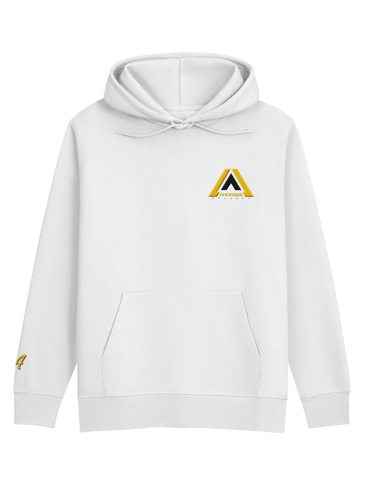 Ahdasee Records Official Logo Embroidered Hoodie - White product image (1)