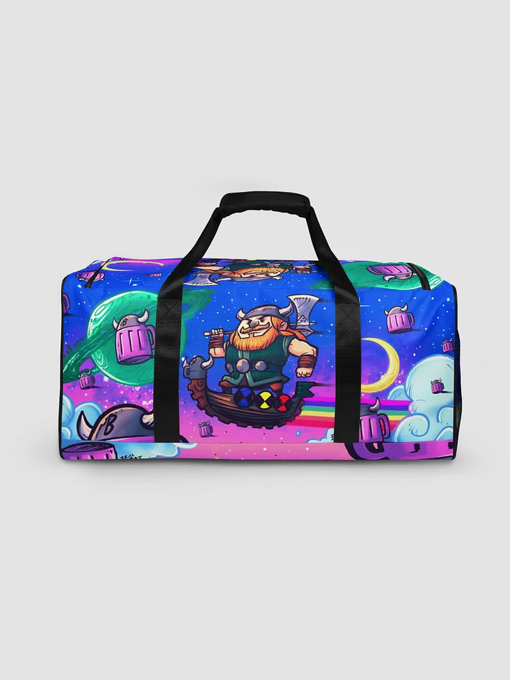 Flying Bumkin in viking war canoe All-Over Print Duffle Bag product image (2)