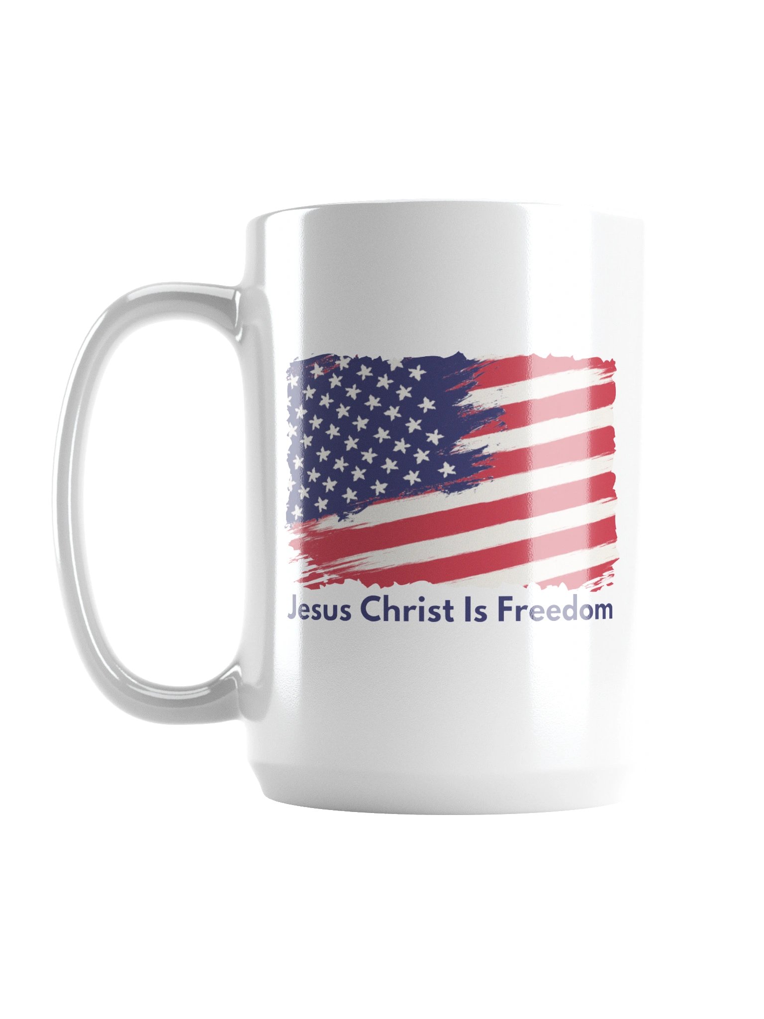 Jesus Christ Is Freedom 15 oz Christian Coffee Mug product image (1)