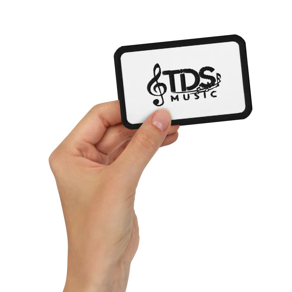 TDS Music Embroidered Patch - Music-Themed Rectangle Design product image (4)