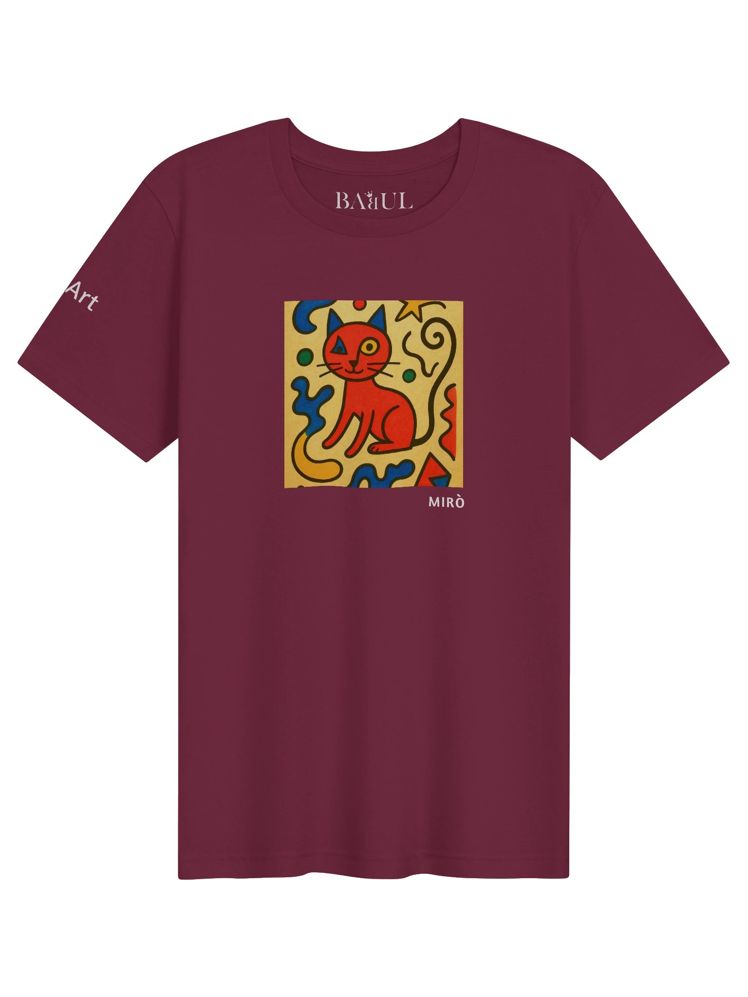 CATART Unisex Jersey Cat T-Shirt - MIRÒ - Iconic Painting Reimagined with Cats product image (1)