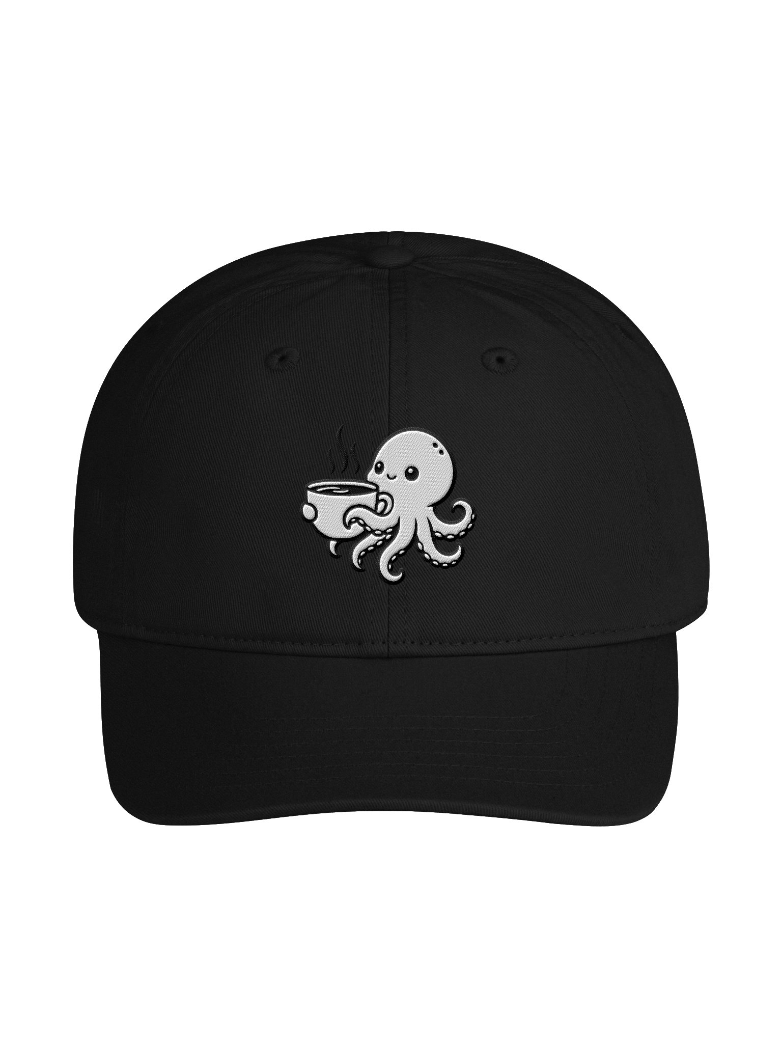 Anxious Kraken // Embroidered Line art Dad Hat product image (1)