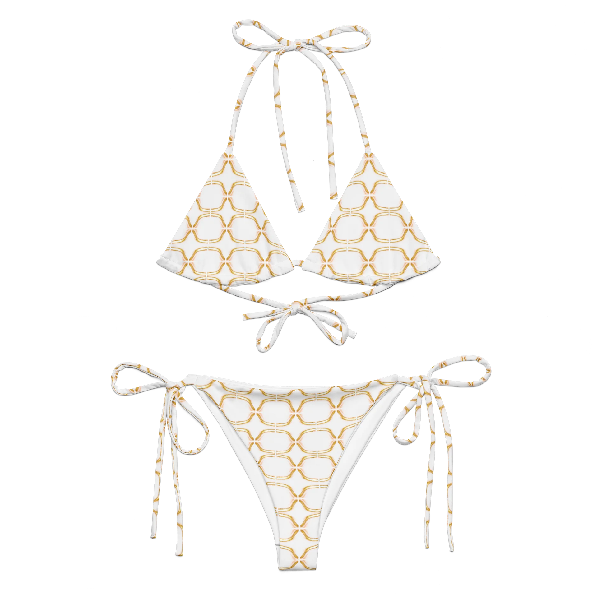 Golden Grace Ornament-Print Infinite Flame Bikini Set product image (5)