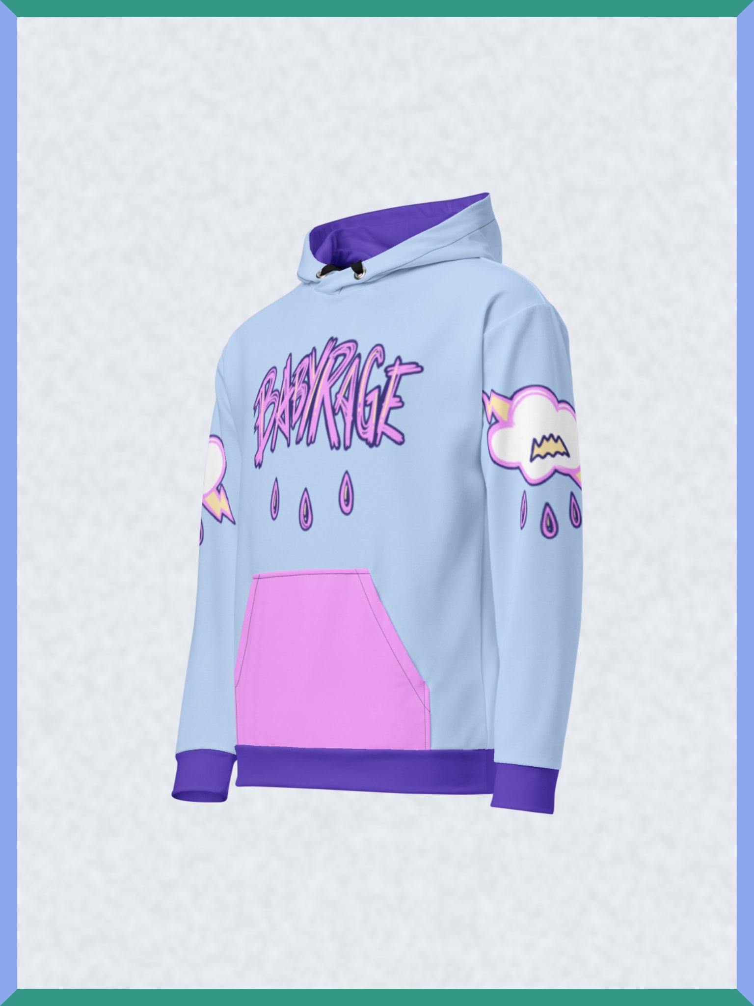Baby Rage Pink Pocket - Pullover Hoodie product image (2)