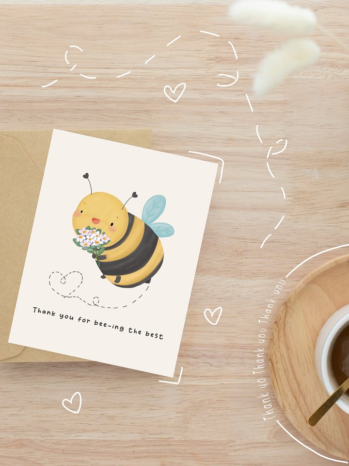 Bee Thank you Greeting Card product image (2)