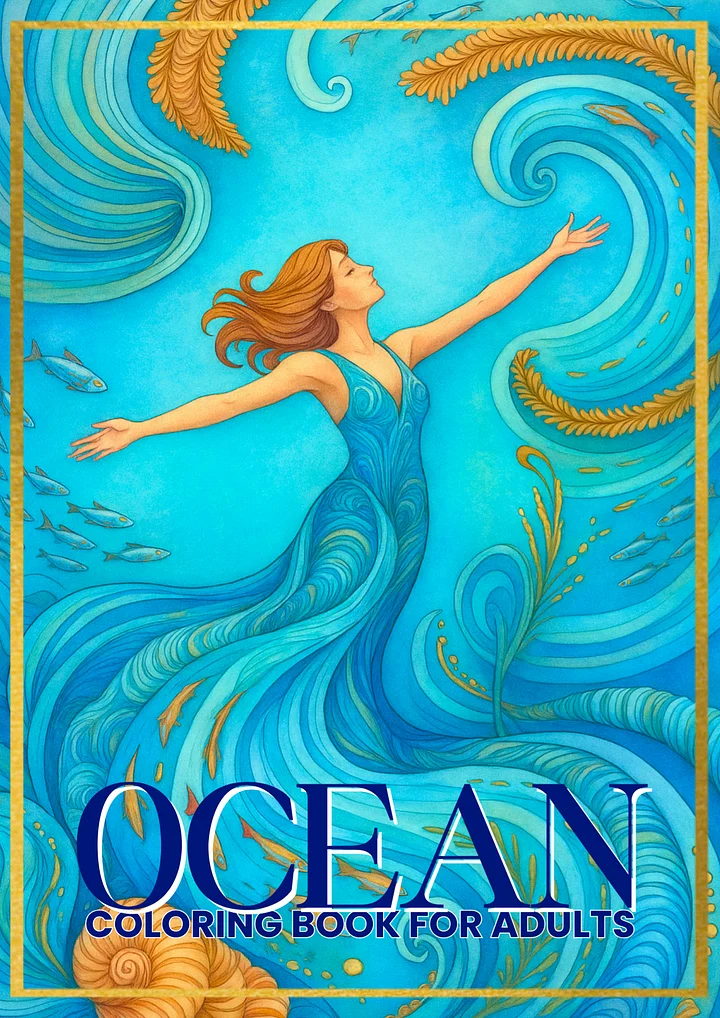 Ocean Coloring Book for Adults product image (1)