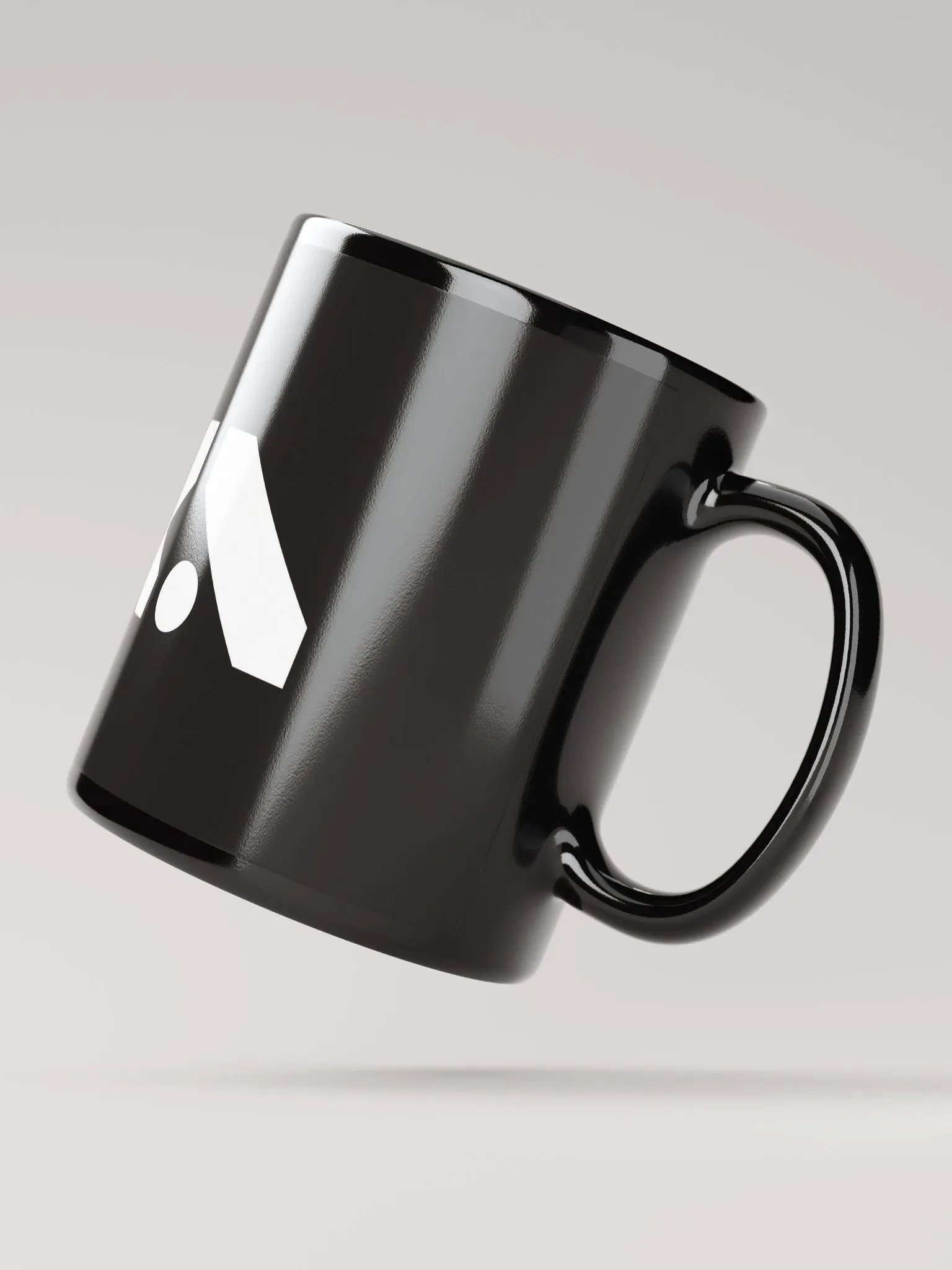 Pixelated Triangles Black Glossy Mug product image (3)
