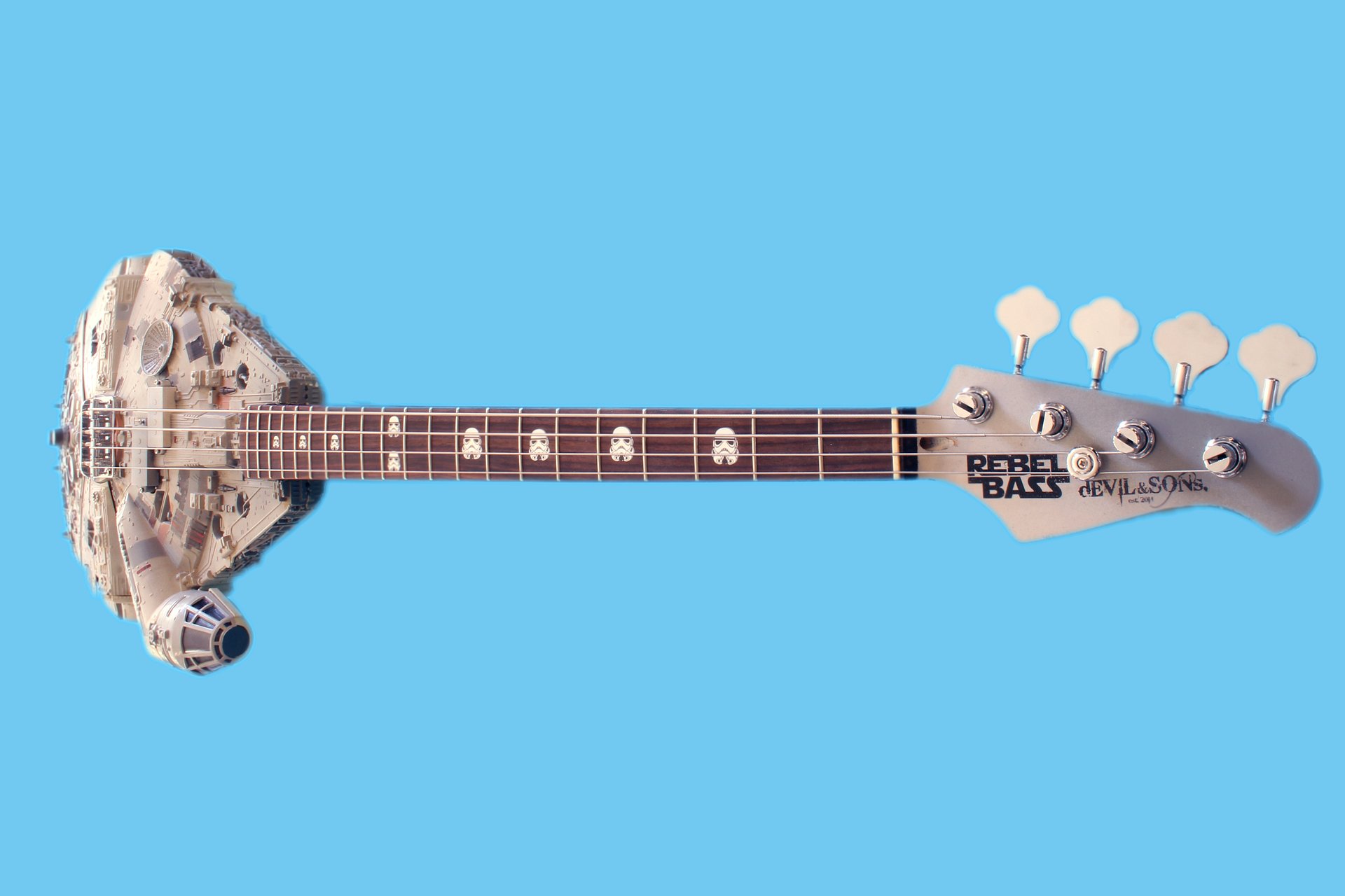 Rebel Bass - The Millennium Falcon Star Wars Bass Guitar (Made to order) product image (5)