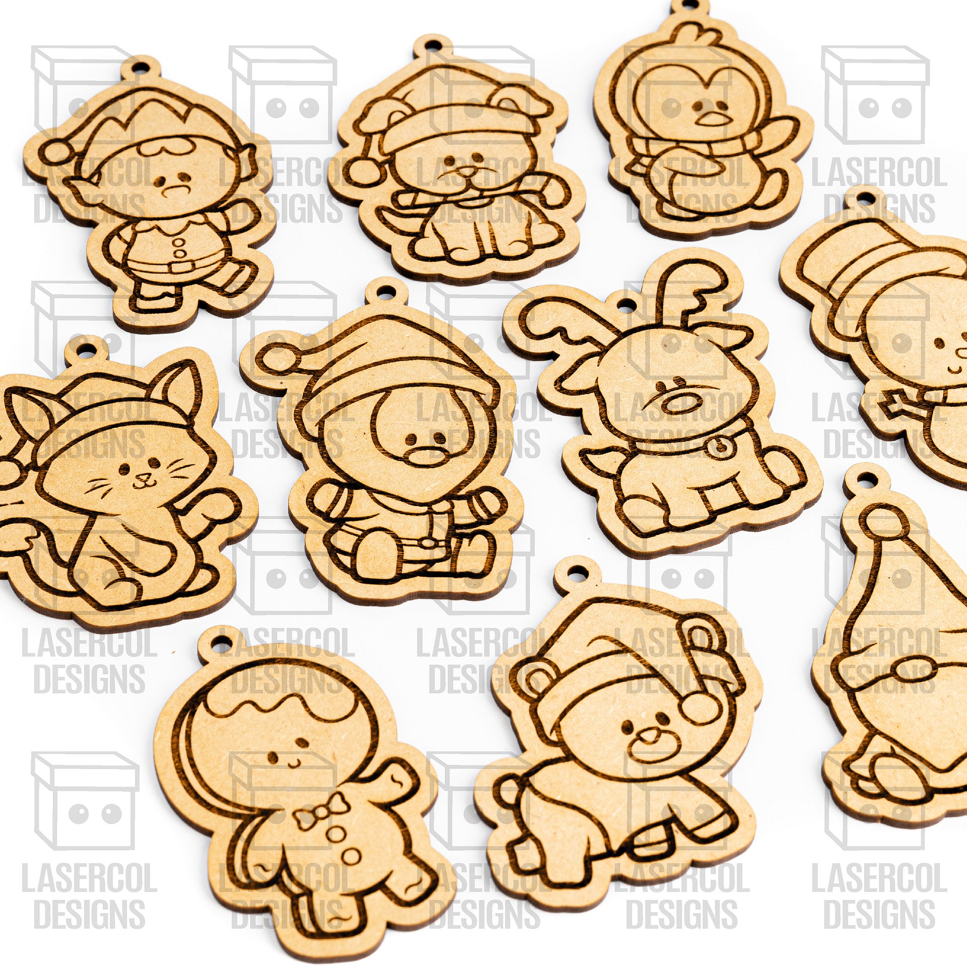 Christmas Ornaments Bundle Set 1 (+60) - Laser Cut Files product image (9)