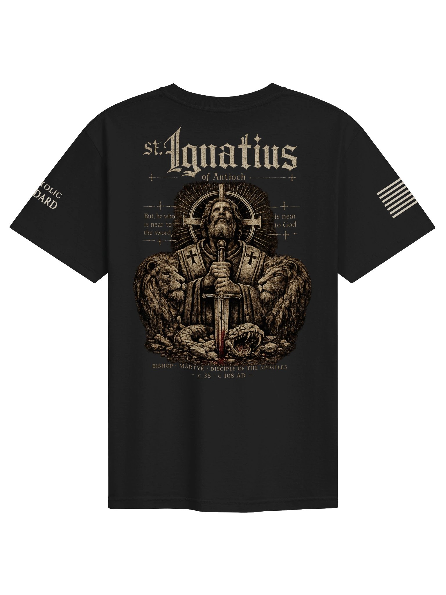 Saint Ignatius of Antioch — Near to God Heavyweight Tee product image (7)