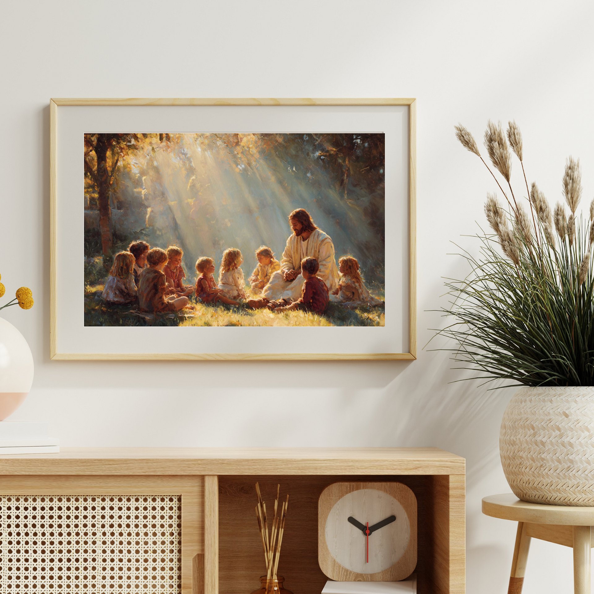 Jesus Teaching Children Print: Christian Nursery Wall Art (Digital Download) product image (5)