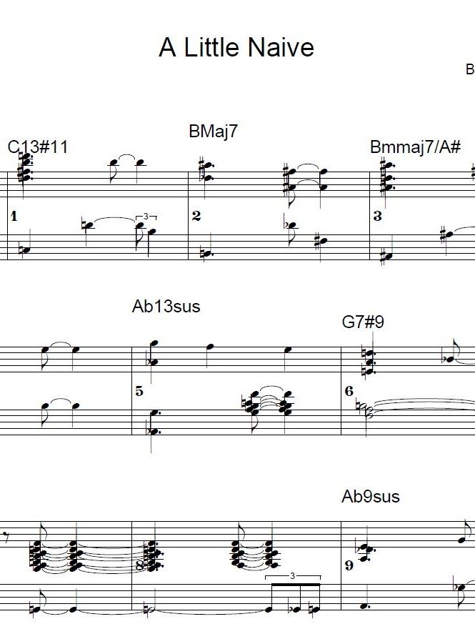 A Little Naive - ModJazz - Piano sheet music product image (1)