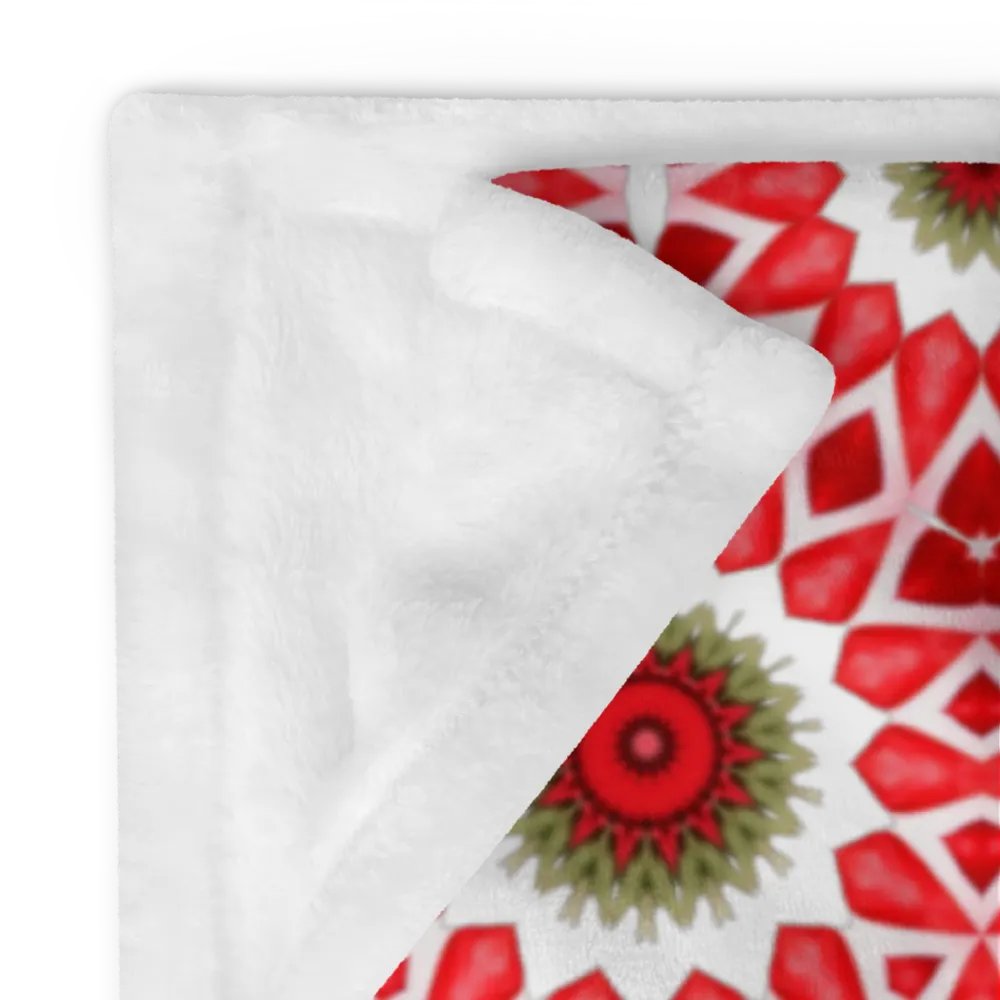 Red Green & White Daisy Throw Blanket product image (12)