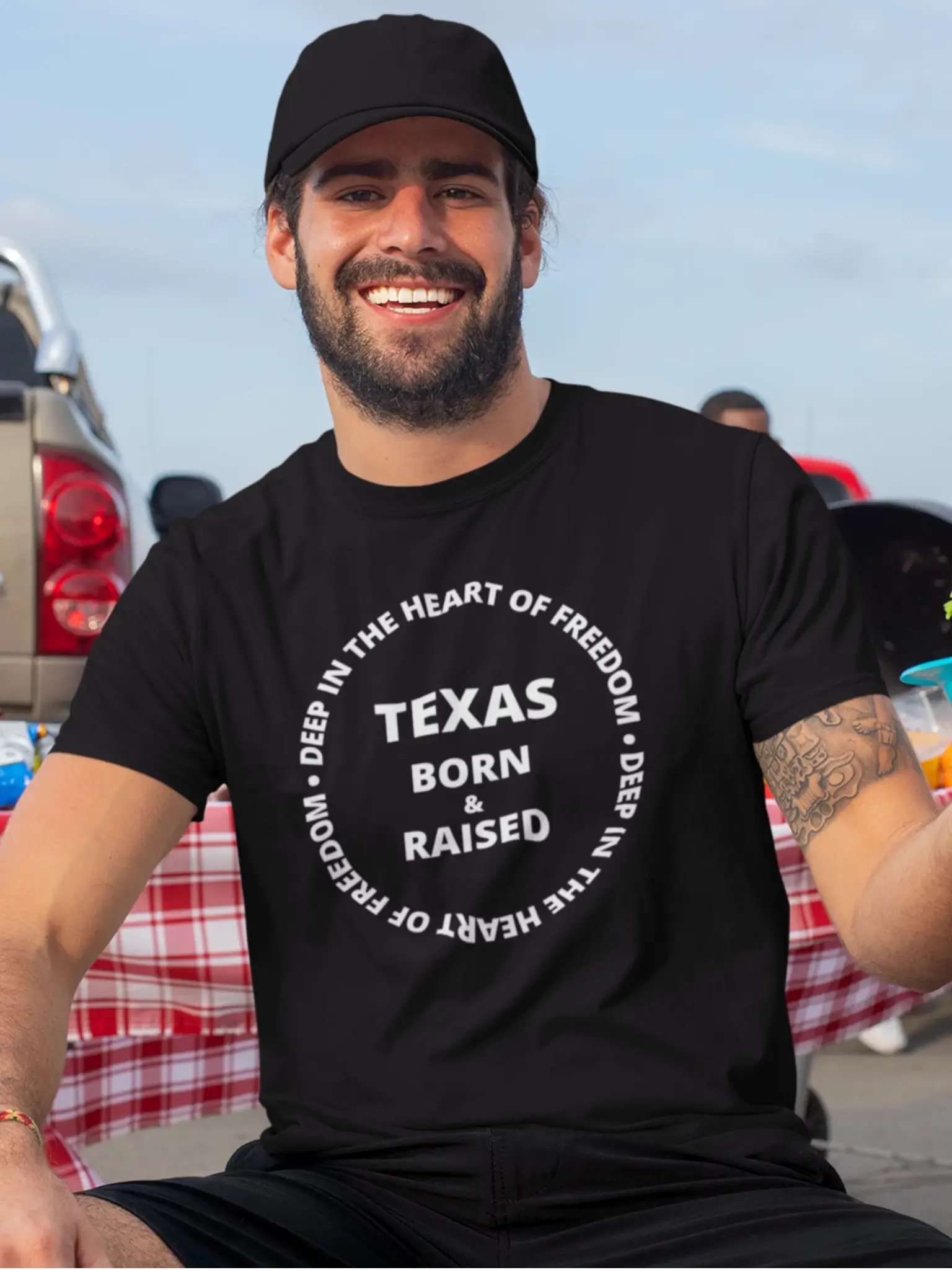 Texas Born & Raised Dark T-Shirt product image (1)