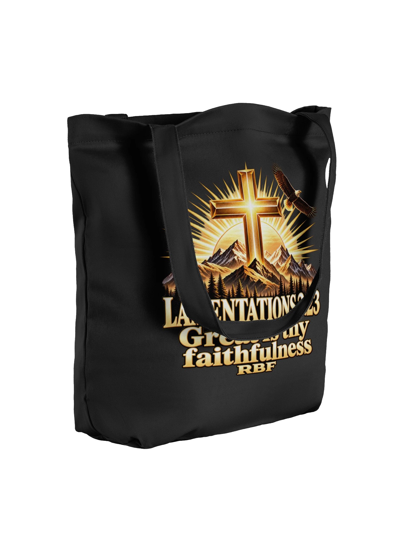 Faithfulness Sunrise Organic Tote — Lamentations 3:23 product image (4)