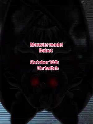 COME FOR MY MONSTER MODEL DEBUT ON OCTOBER 10th on the purple app!!! #vtuber #twitch #debut #halloween #horror 