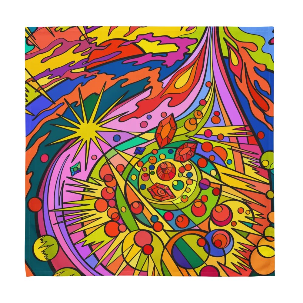 Swirling Spectrum Cloth Napkin Set (4) – Colorful Marine Life product image (9)