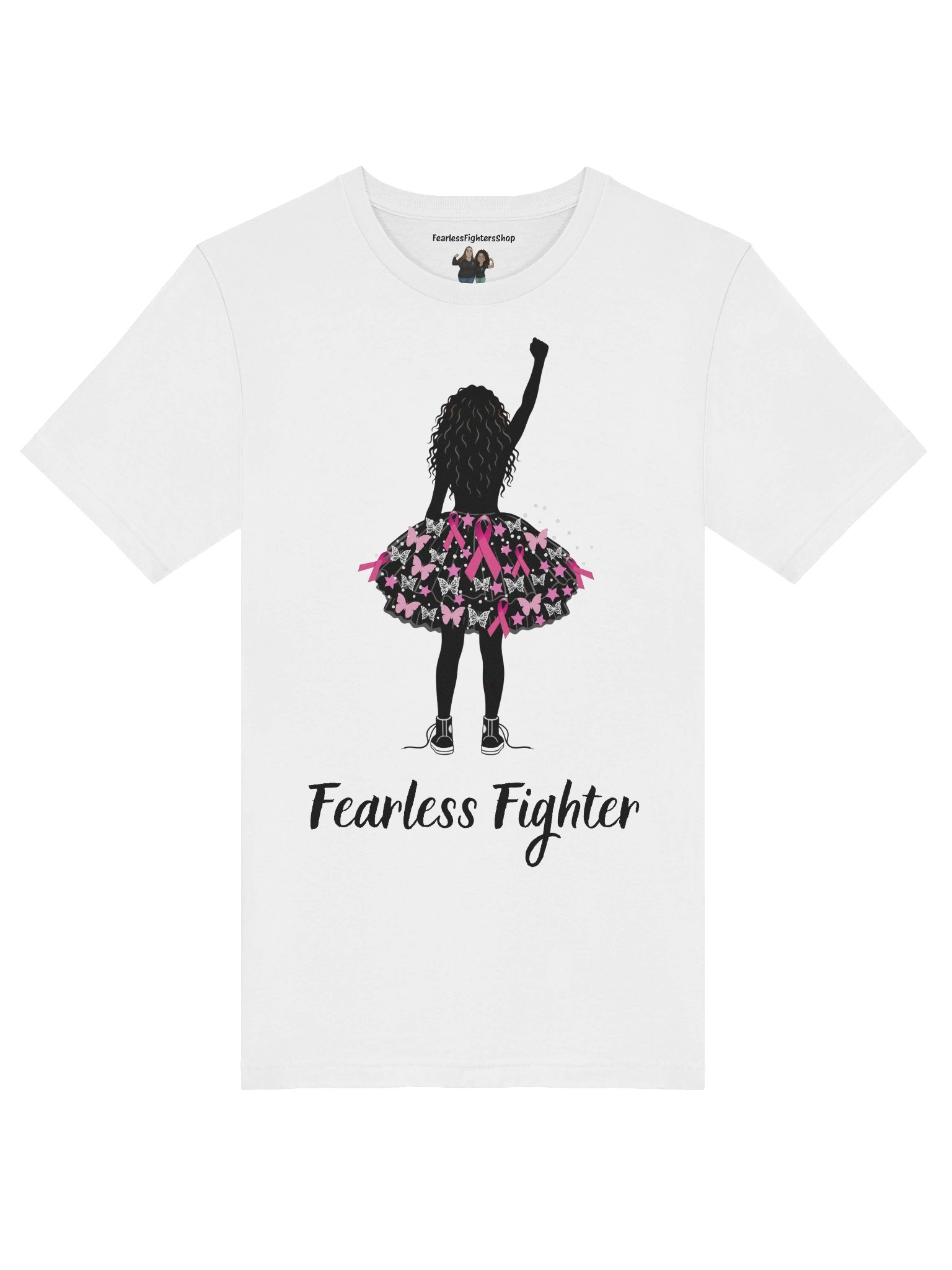 Breast Cancer - Fearless Fighter Unisex T-Shirt [white] product image (5)