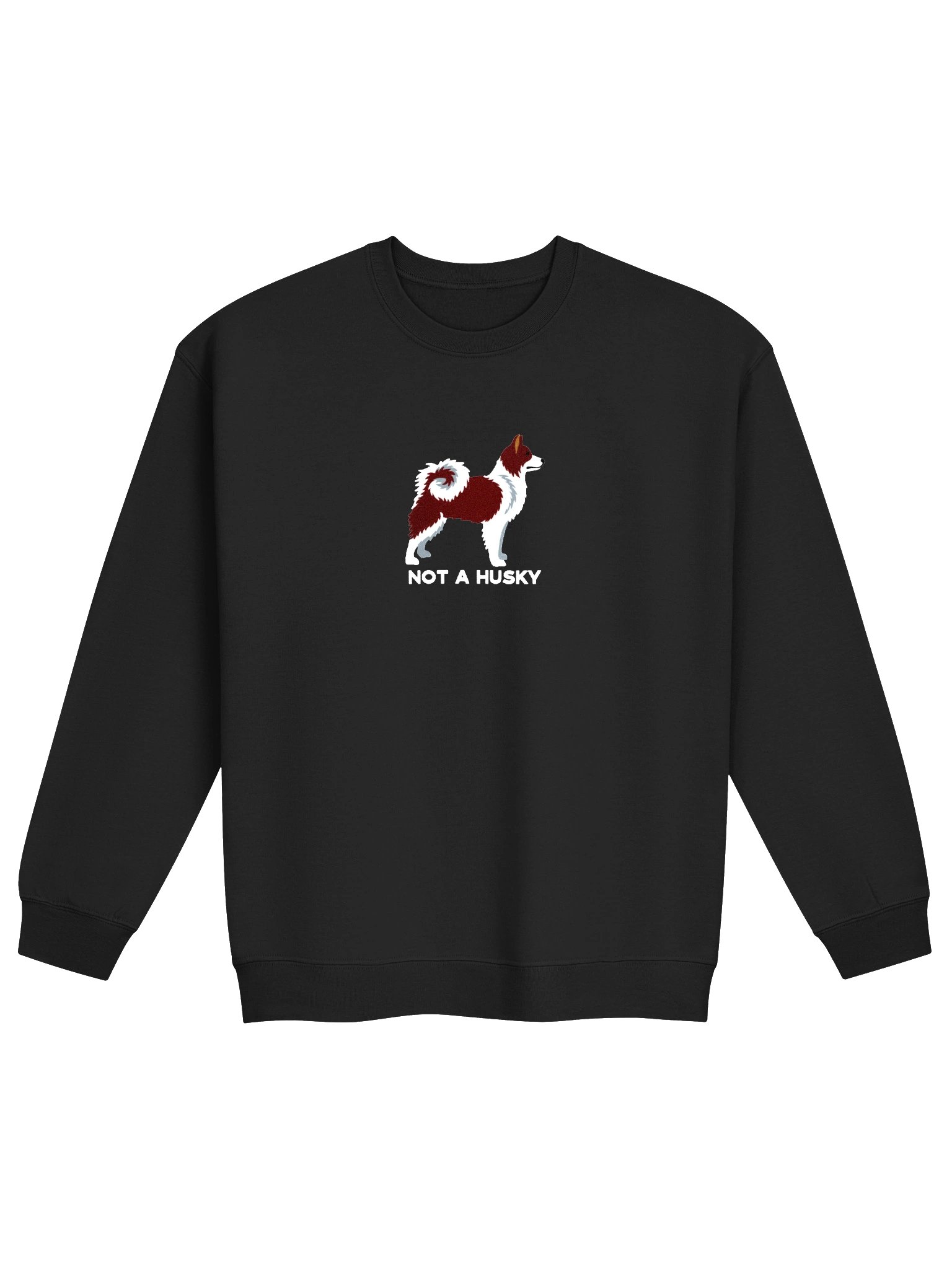 Not a Husky Sweatshirt (Embroidered) of a Yakutian Laika(Red & White) product image (4)