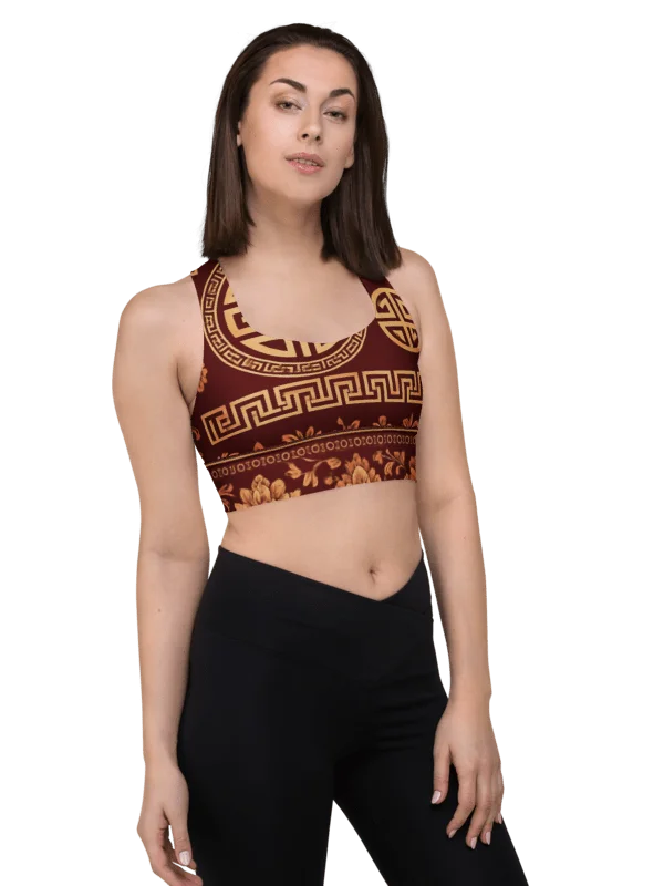 Golden Blossom Recycled Longline Sports Bra product image (4)