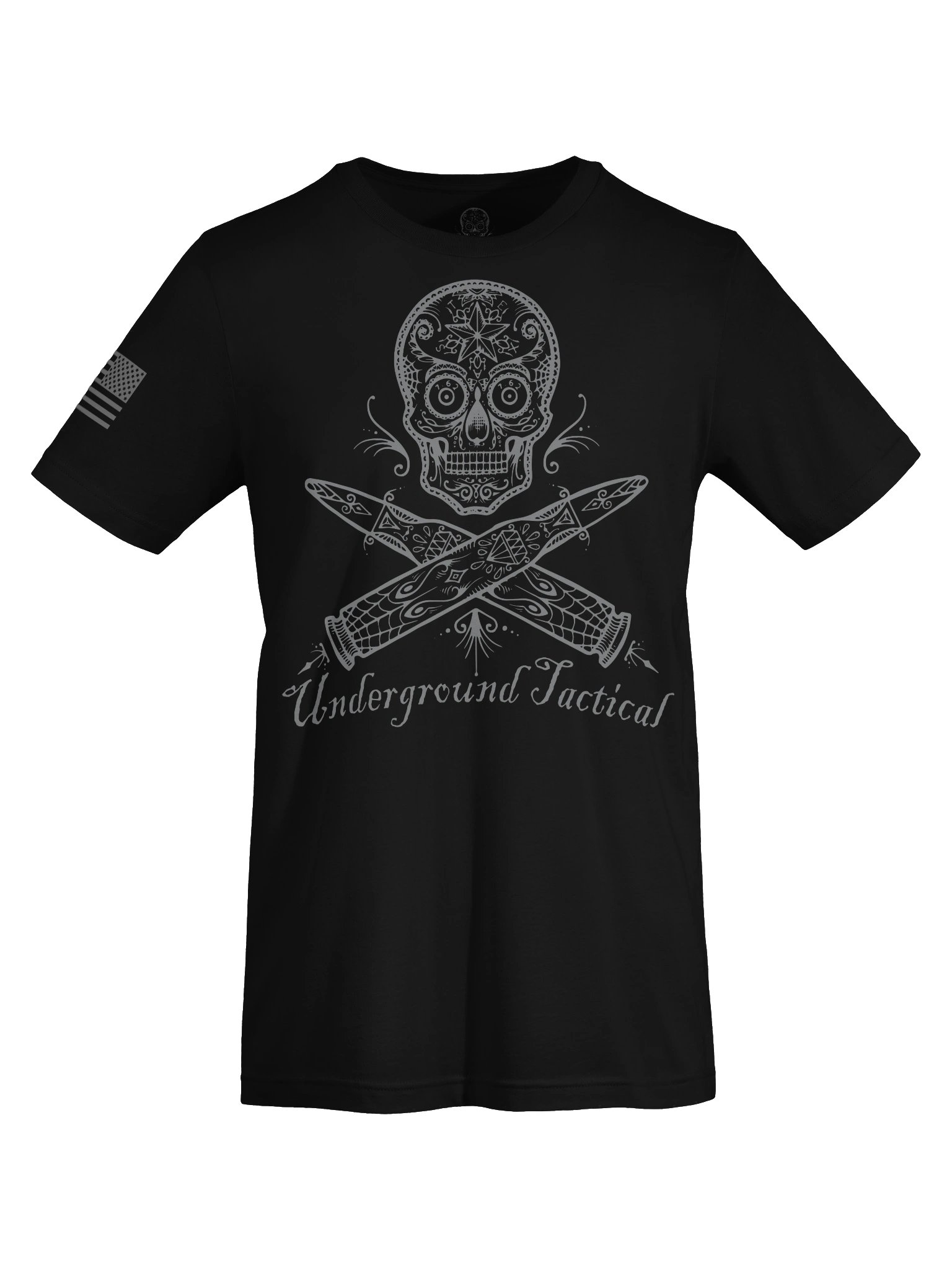 Underground Tactical monochrome logo silver ink shirt product image (5)