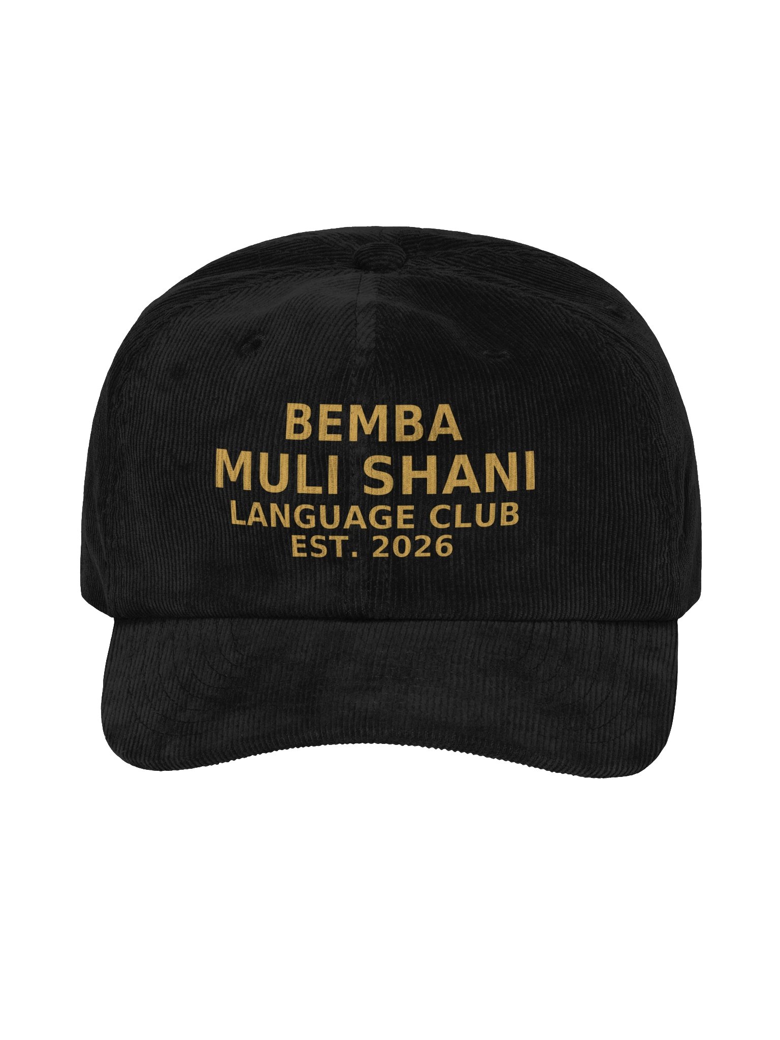 Ubuntu Talks Language Club — MULI SHANI | Bemba Corduroy Cap (Printed) product image (1)