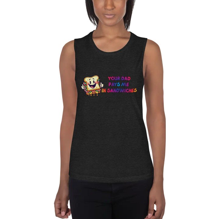 Jay - Your DAD Pays Me In Sandwiches - Women's Tank Top (Black) product image (1)