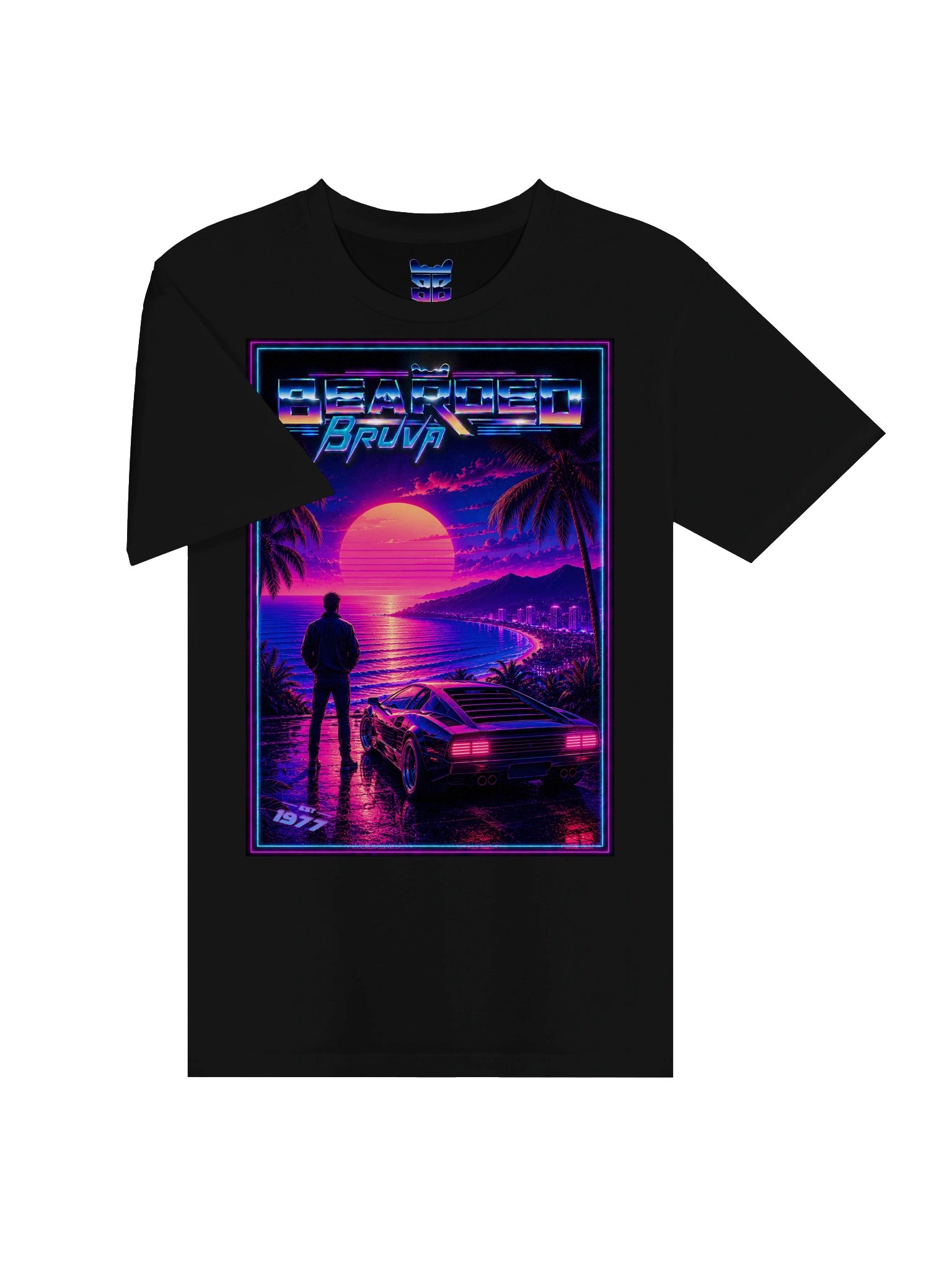 BeardedBruva Neon Sunset Tee product image (24)