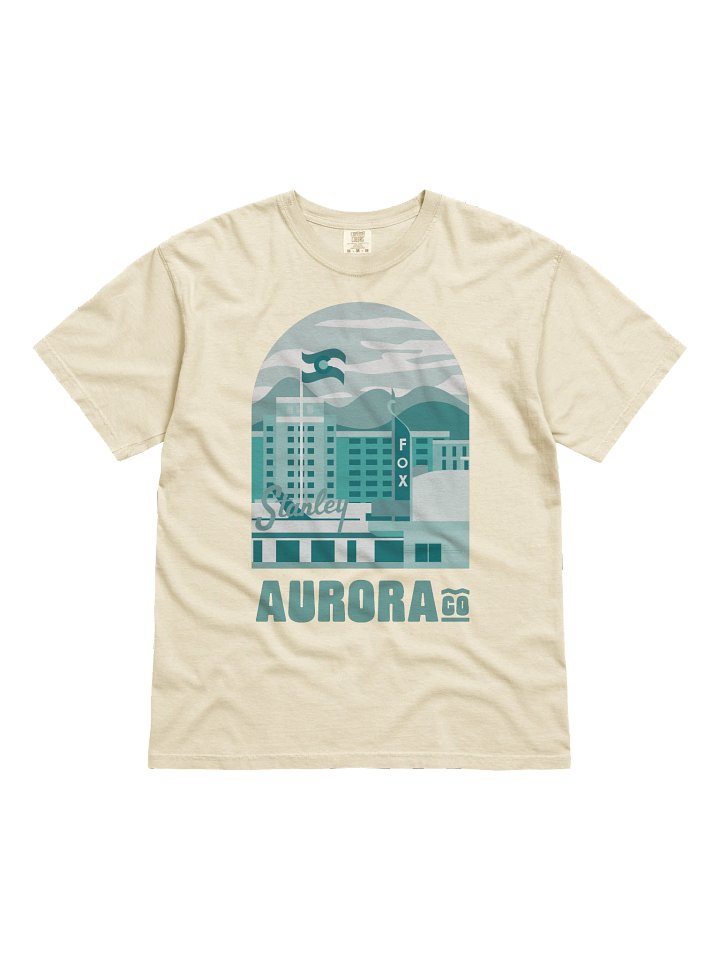 Aurora Cityscape T-shirt (Green) product image (1)