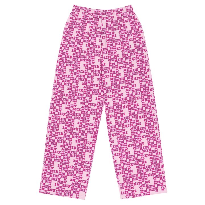 Kiss Me Pattern | All-Over Print Unisex Wide-Leg Pants product image (1)