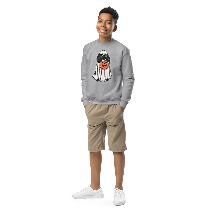 Halloween Standard Poodle(Black) Youth Sweatshirt product image (2)